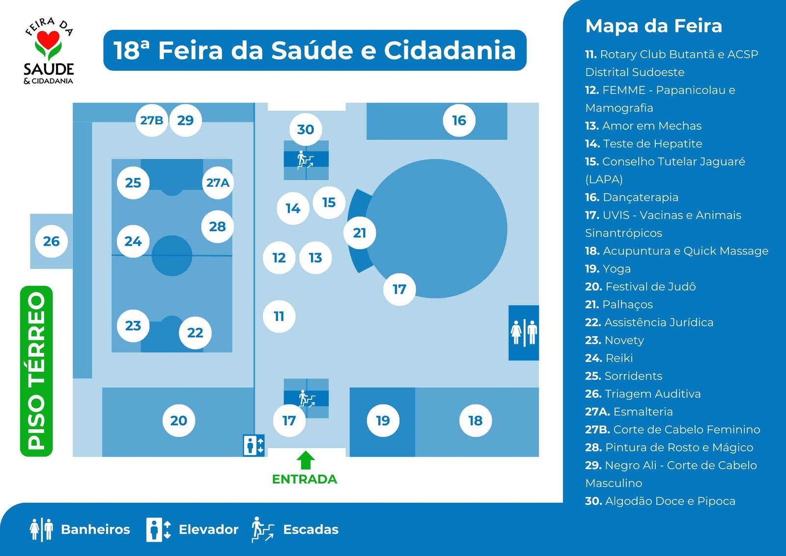 MAPA da Feira da Saúde e Cidadania 2024 (térreo)