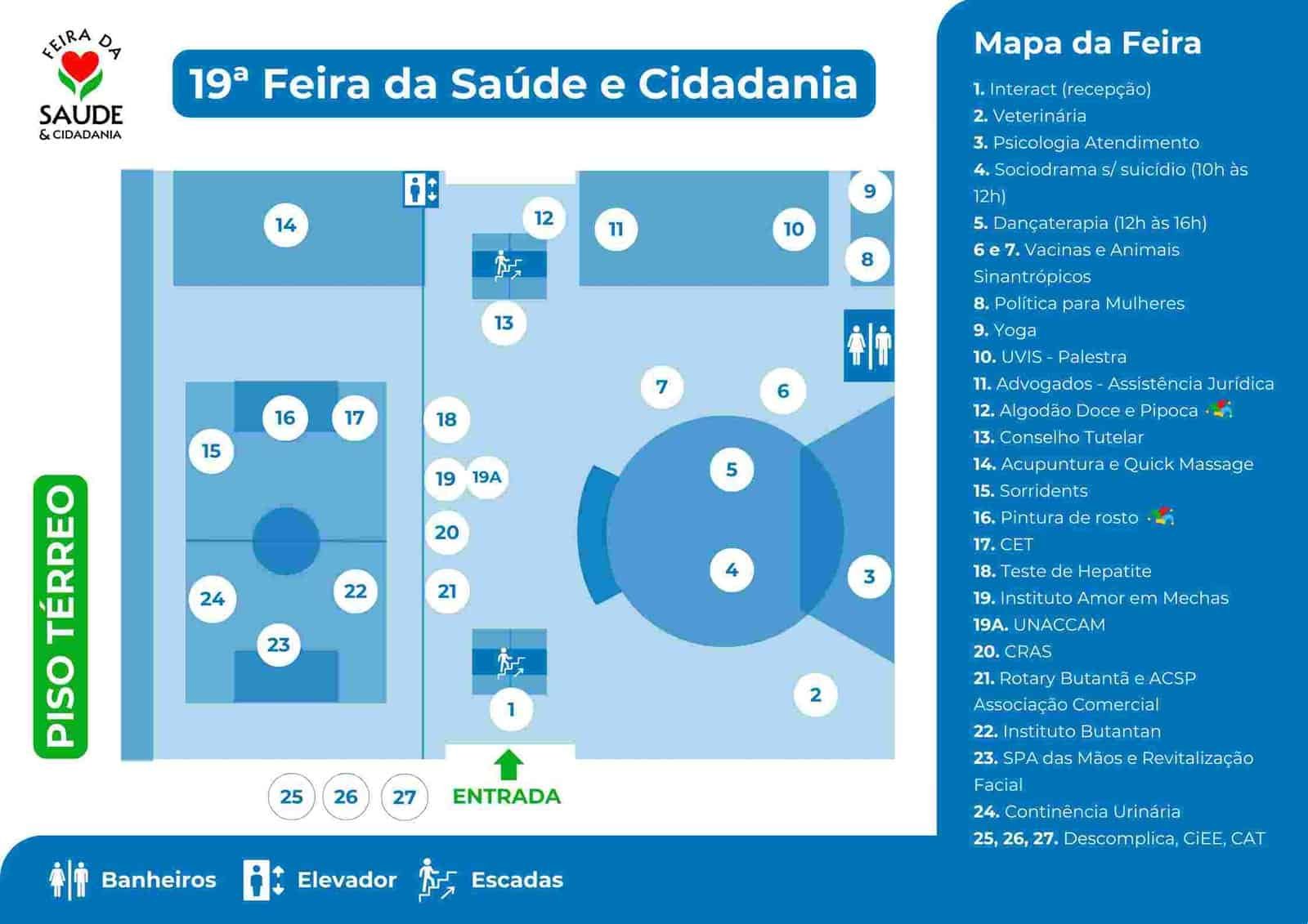MAPA da Feira da Saúde e Cidadania 2024 (térreo)